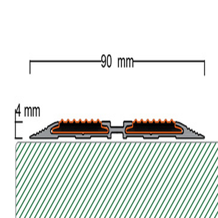 ترمز پله آلومینیومی تخت 
