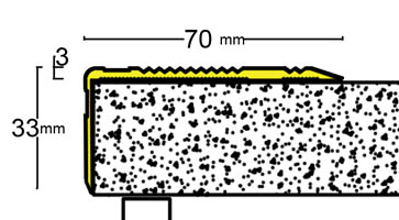 نبشی پله آلومینیومی ساده 